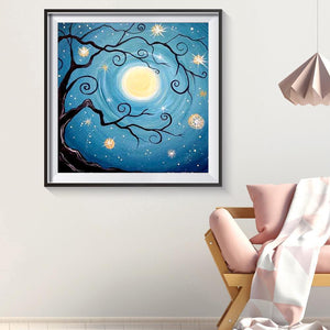 Halos fantastiques - peinture diamant pleine - 30x30cm