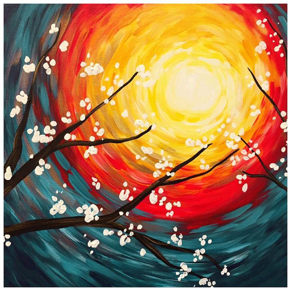 Halos fantastiques - peinture diamant pleine - 30x30cm