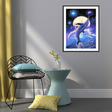 Charger l&#39;image dans la galerie, Dolphin - peinture en diamant complet - 40x30cm
