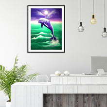Charger l&#39;image dans la galerie, Dolphin - peinture en diamant complet - 40x30cm
