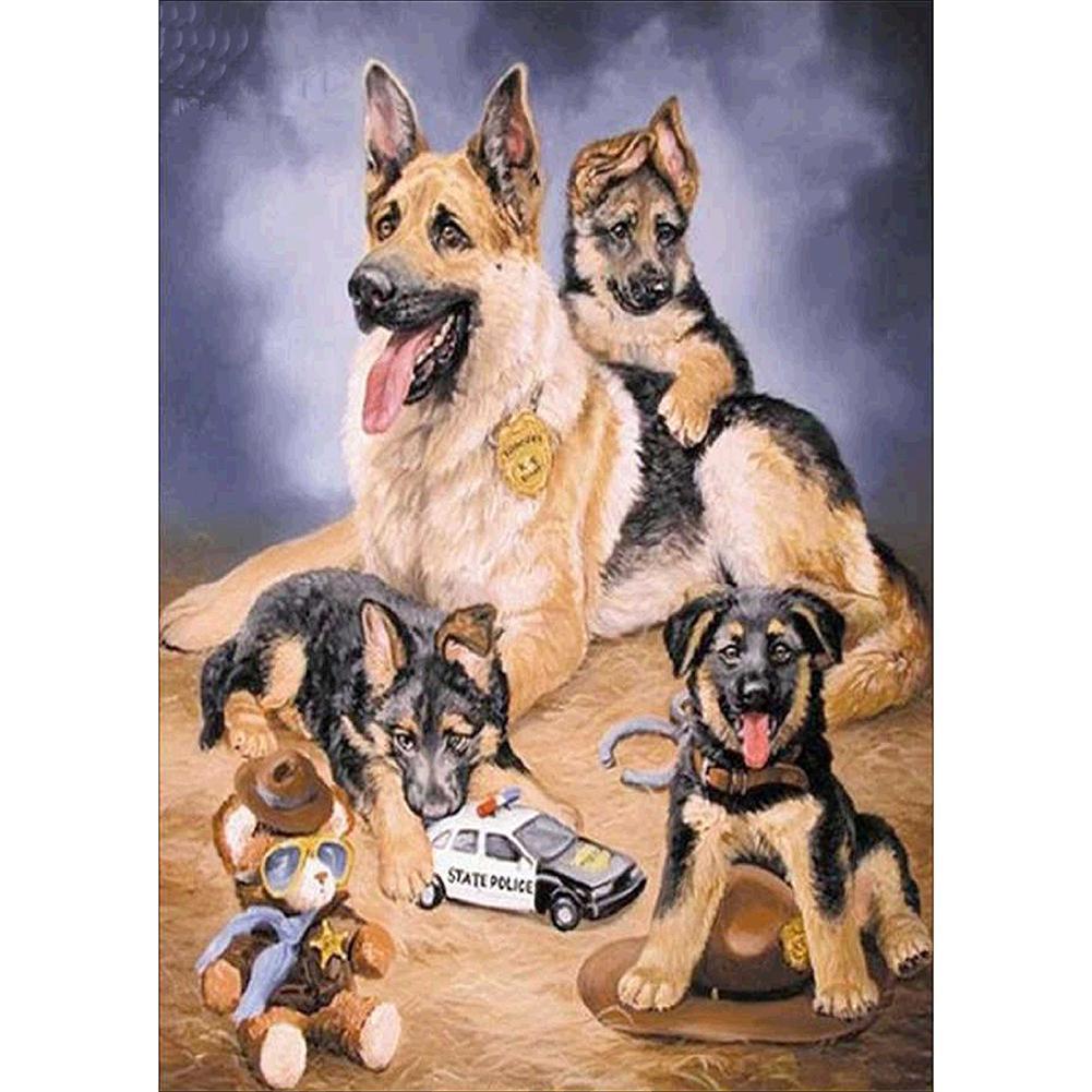 Chien - peinture en diamant complet - 30x40cm