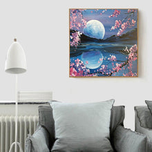 Charger l&#39;image dans la galerie, Lune - peinture en diamant complet - 30x30cm
