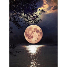 Charger l&#39;image dans la galerie, Pleine lune carrée - peinture pleine diamant - 40x30cm
