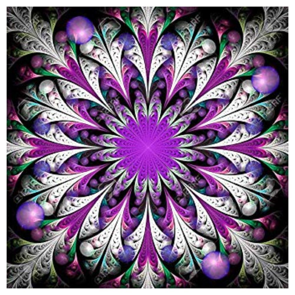 Fleurs magnifiques - peinture en diamant complet - 30x30cm