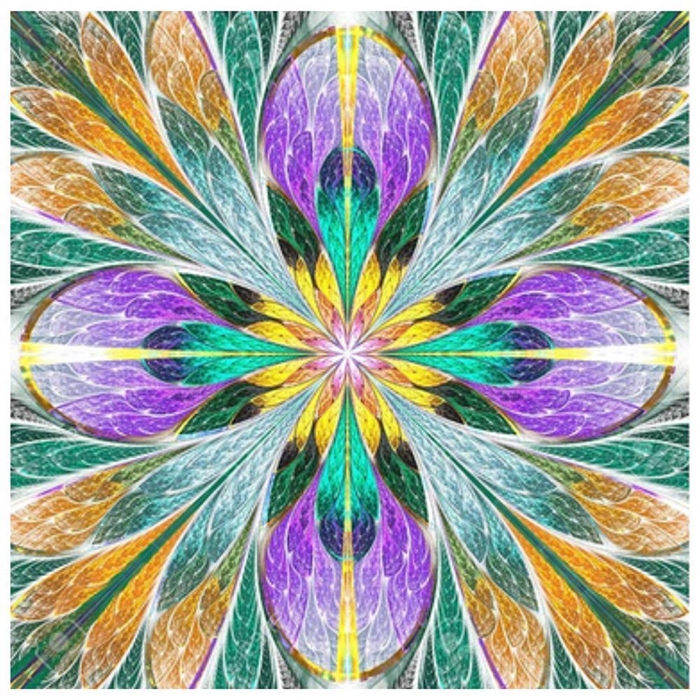 Fleurs magnifiques - peinture en diamant complet - 30x30cm