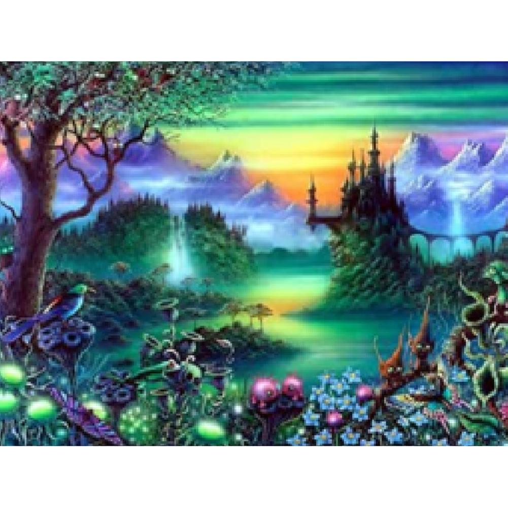 Fantasy sceneset - peinture en diamant complet - 40x30cm