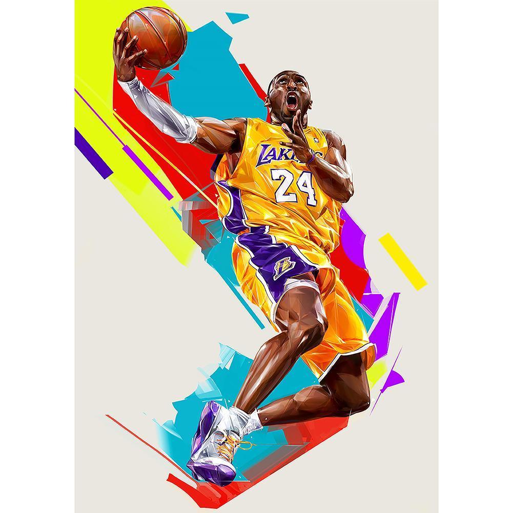 Athlète de manba noir - peinture complète de diamant - 30x40cm