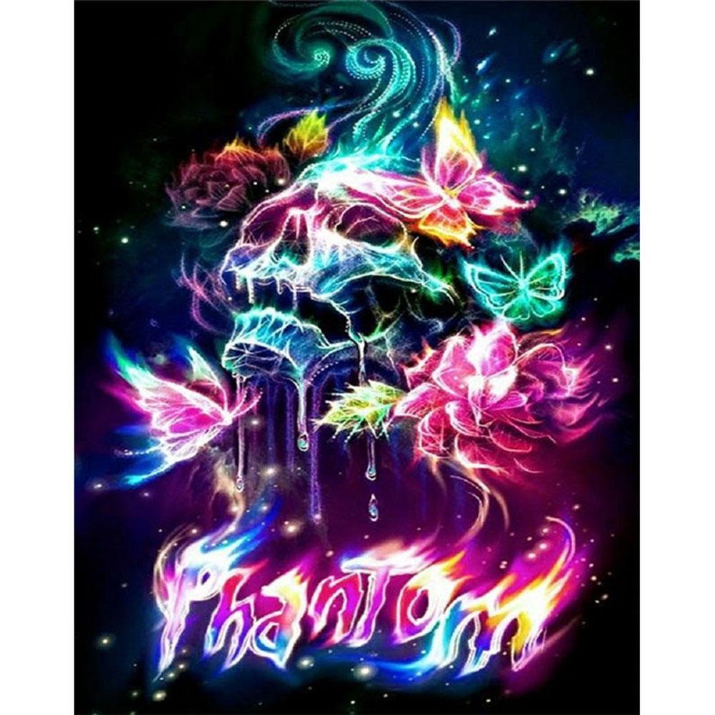 Crâne magnifique - diamant rond complet -