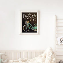 Charger l&#39;image dans la galerie, Tableau noir de vélo - peinture en diamant complet - 25x30cm
