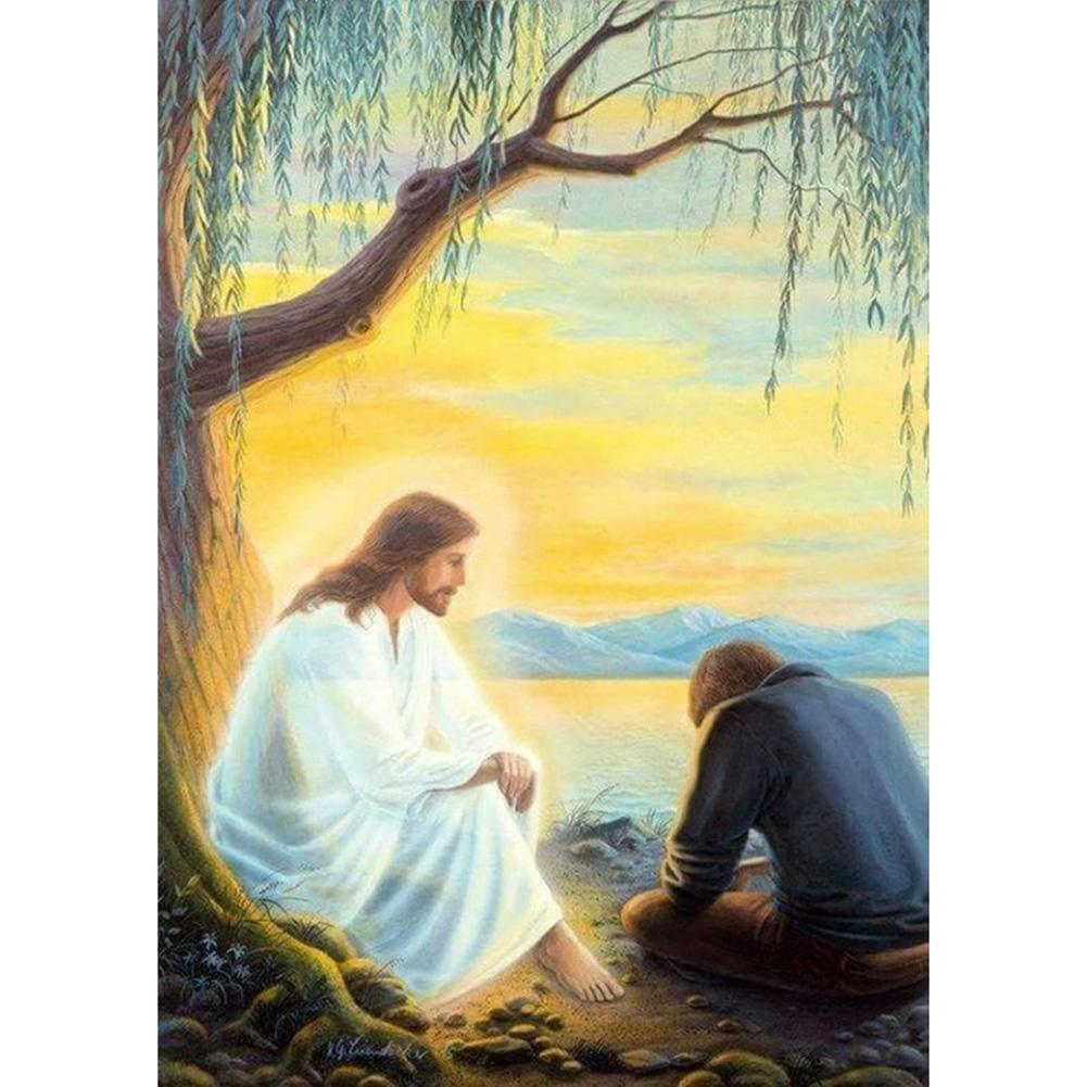 Jésus - peinture en diamant complet - 30x40cm