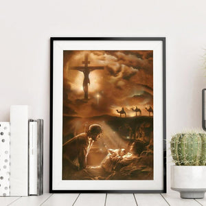 Religion - peinture en diamant complet - 30x40cm