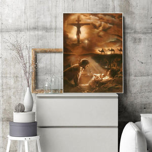 Religion - peinture en diamant complet - 30x40cm