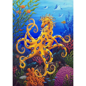 Sea animalsset - peinture en diamant complet - 30x40cm