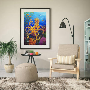 Sea animalsset - peinture en diamant complet - 30x40cm