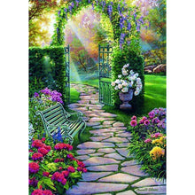 Charger l&#39;image dans la galerie, Chemin tranquille - peinture en diamant complet - 30x40cm
