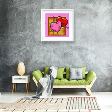 Charger l&#39;image dans la galerie, Coeur d’amour - peinture en diamant complet - 30x30cm
