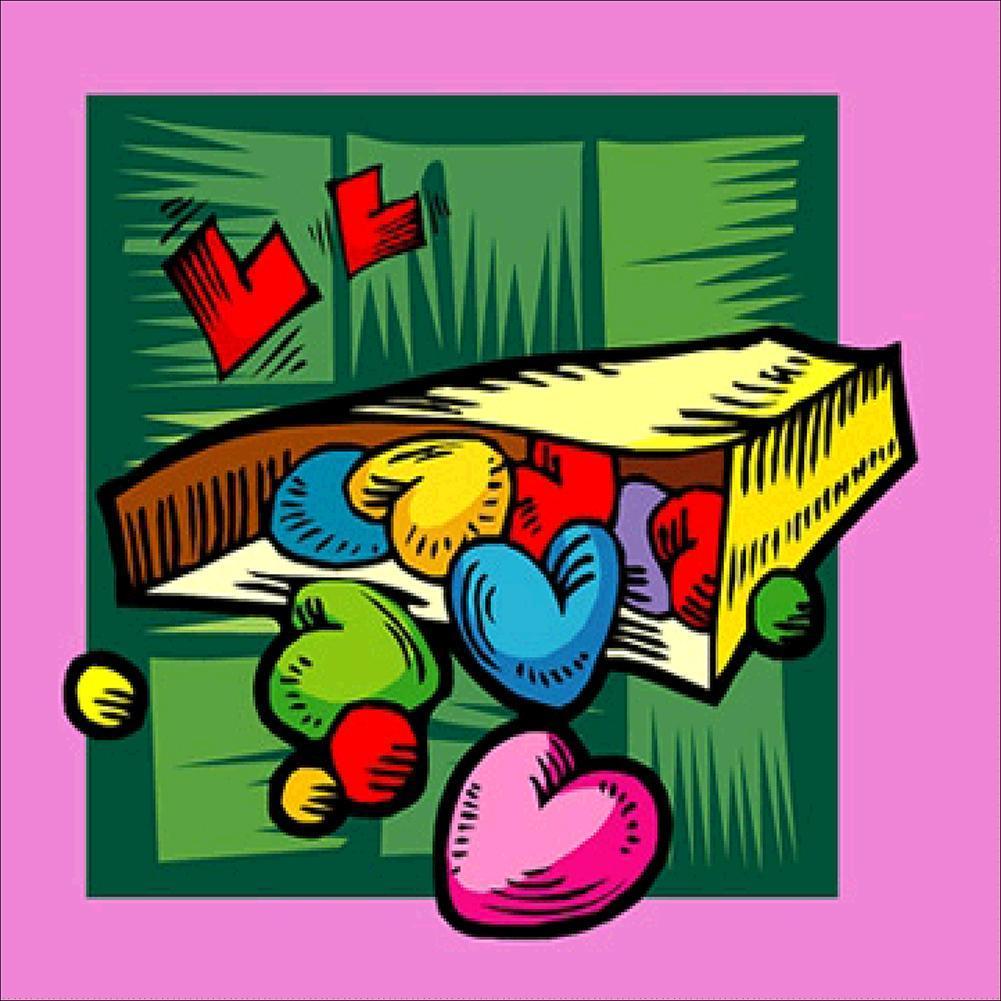 Coeur d’amour - peinture en diamant complet - 30x30cm