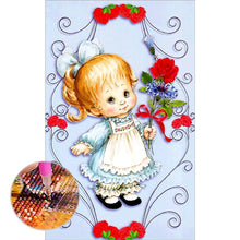 Charger l&#39;image dans la galerie, Petite fille - diamant rond complet -
