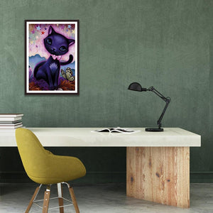 Chat animal - peinture complète de diamant - 30x40cm
