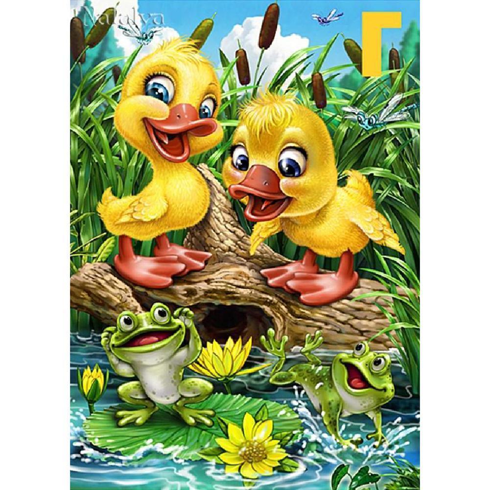 Canard - peinture en diamant complet - 30x40cm