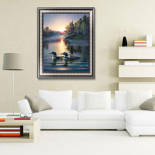 Charger l&#39;image dans la galerie, Canard mandarin - peinture en diamant complet - 30x40cm
