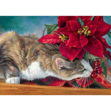 Charger l&#39;image dans la galerie, Fleur de chat - peinture complète de diamant - 30x40cm
