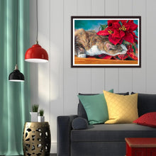Charger l&#39;image dans la galerie, Fleur de chat - peinture complète de diamant - 30x40cm
