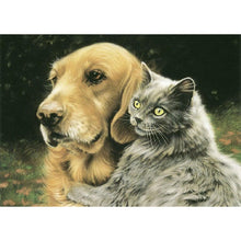 Charger l&#39;image dans la galerie, Chien de chat - peinture complète de diamant - 30x40cm
