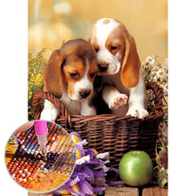 Charger l&#39;image dans la galerie, Panier chien - peinture en diamant complet - 30x40cm
