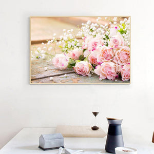 Fleur de papillon - peinture complète de diamant - 30x40cm