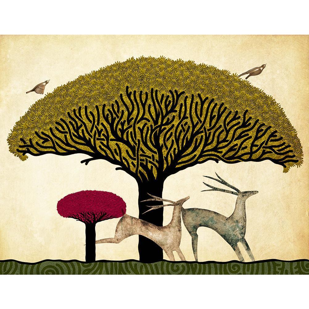 Cerf - peinture en diamant complet - 30x40cm