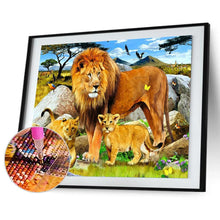 Charger l&#39;image dans la galerie, Lion d’animal - peinture complète de diamant - 30x40cm
