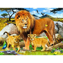 Charger l&#39;image dans la galerie, Lion d’animal - peinture complète de diamant - 30x40cm
