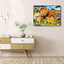 Charger l&#39;image dans la galerie, Lion d’animal - peinture complète de diamant - 30x40cm
