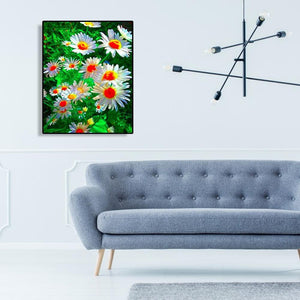 Fleur de couleur - peinture de diamant complète - 30x40cm