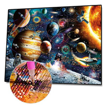 Charger l&#39;image dans la galerie, Cosmos planète - peinture diamant pleine - 40x30cm
