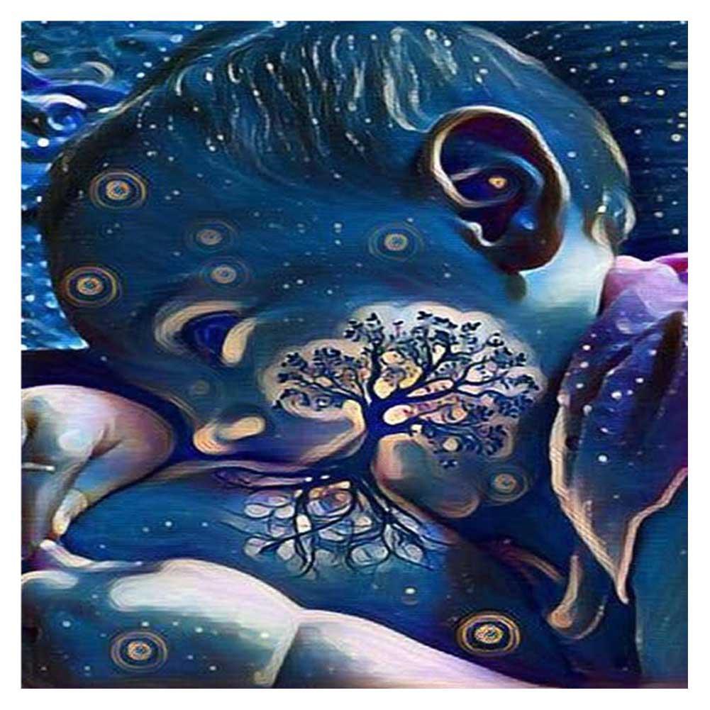 Arbre d’enfant - peinture complète de diamant - 30x30cm