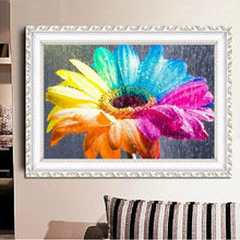 Charger l&#39;image dans la galerie, Fleur colorée - peinture complète de diamant - 40x30cm

