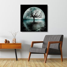 Charger l&#39;image dans la galerie, Lune d’arbre - peinture de diamant plein - 30x30cm
