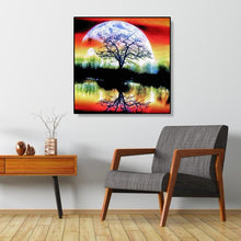 Charger l&#39;image dans la galerie, Lune d’arbre - peinture de diamant plein - 30x30cm

