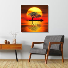 Charger l&#39;image dans la galerie, Lune d’arbre - peinture de diamant plein - 30x30cm
