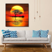 Charger l&#39;image dans la galerie, Lune d’arbre - peinture de diamant plein - 30x30cm
