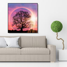 Charger l&#39;image dans la galerie, Lune d’arbre - peinture de diamant plein - 30x30cm
