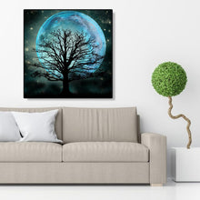 Charger l&#39;image dans la galerie, Lune d’arbre - peinture de diamant plein - 30x30cm
