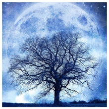 Charger l&#39;image dans la galerie, Lune d’arbre - peinture de diamant plein - 30x30cm
