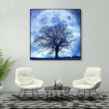 Charger l&#39;image dans la galerie, Lune d’arbre - peinture de diamant plein - 30x30cm
