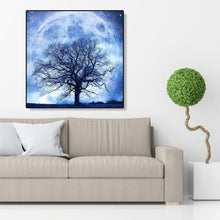 Charger l&#39;image dans la galerie, Lune d’arbre - peinture de diamant plein - 30x30cm
