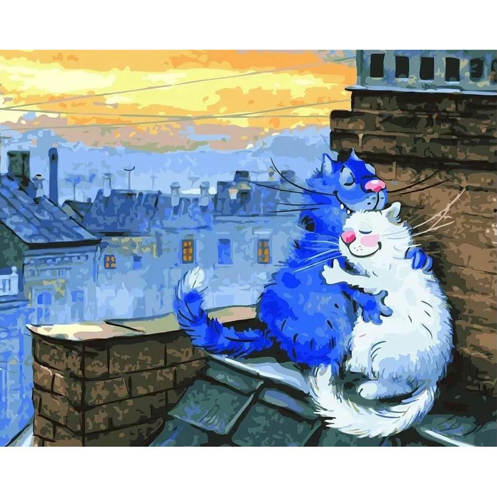 Chat - peinture en diamant complet - 30x40cm