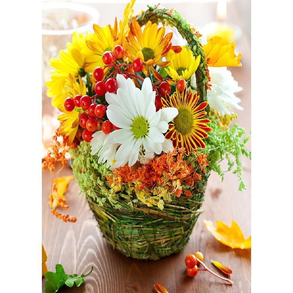 Floral - peinture en diamant complet - 30x40cm