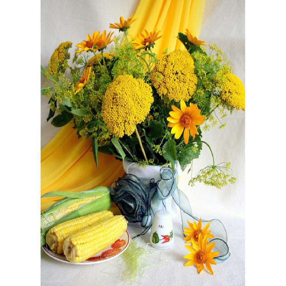 Floral - peinture en diamant complet - 30x40cm